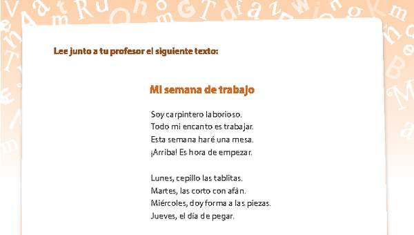 Poema mi semana