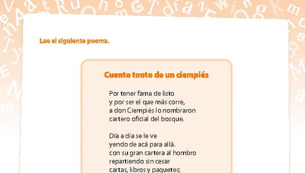 Cuento tonto de un cienpies