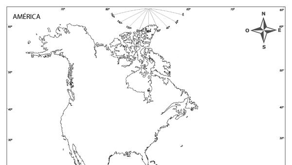 Mapa de América mudo