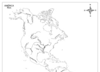 Mapa de América con los principales ríos