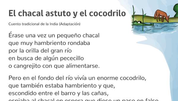 El chacal astuto y el cocodrilo