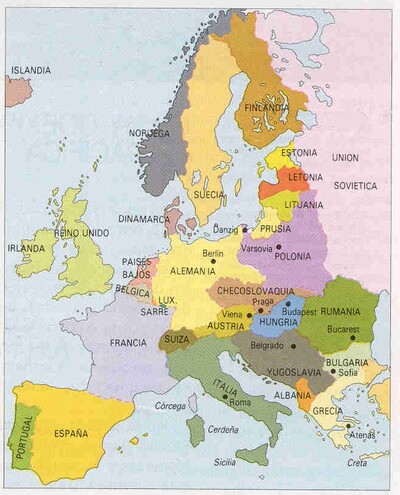 Mapa de europa in Mundo 1