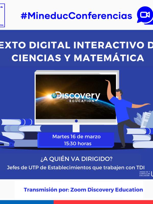 Conferencia: Texto digital interactivo de Ciencias y Matemática  año 2021, martes  16 de marzo 15:30 horas