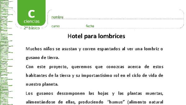 Hotel para lombrices