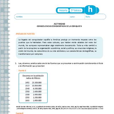 Consecuencias demográficas de la conquista