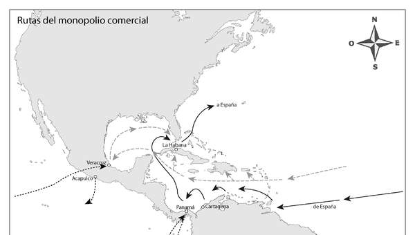 Rutas del monopolio comercial