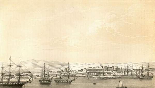 Puerto de Caldera en 1850