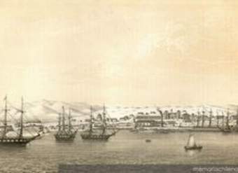 Puerto de Caldera en 1850