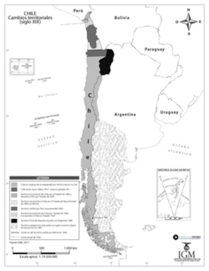 Chile cambios territoriales (siglo XIX)