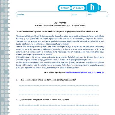 Augusto visto por los escritores de la antigüedad