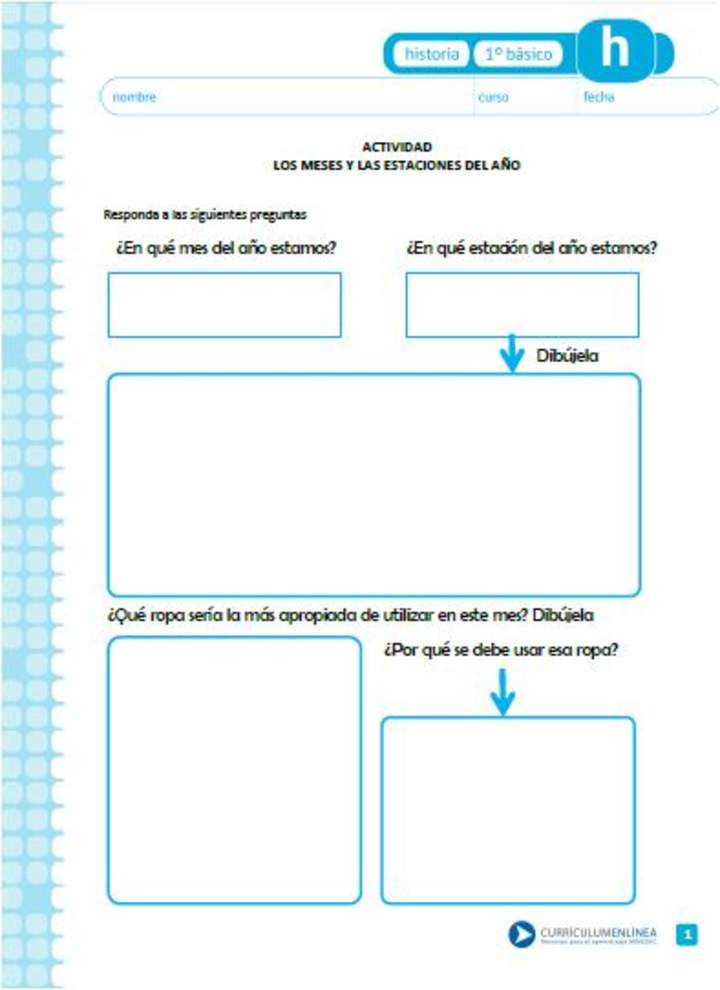 Los meses y las estaciones del año