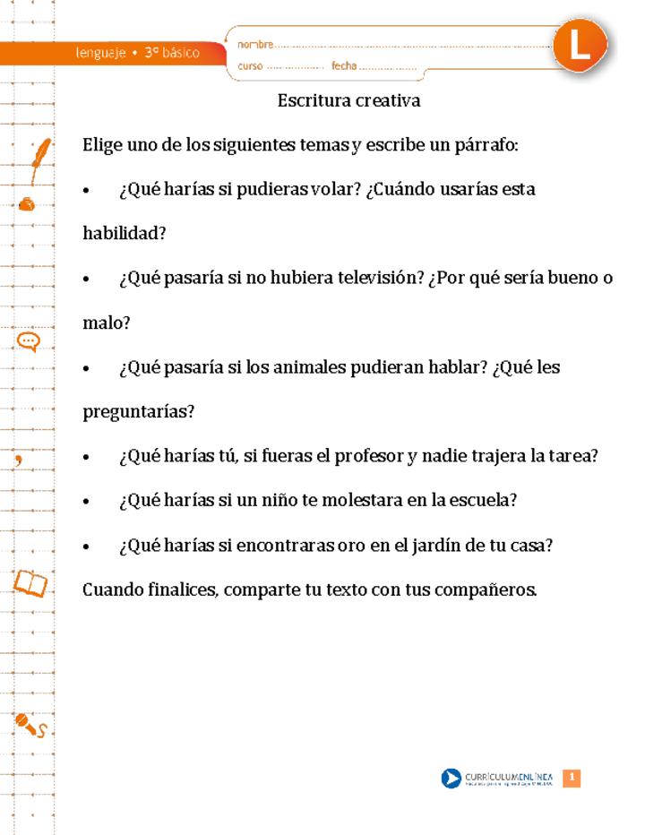 Escritura creativa