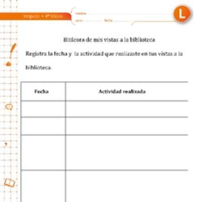 Bitácora de mis visitas a la biblioteca