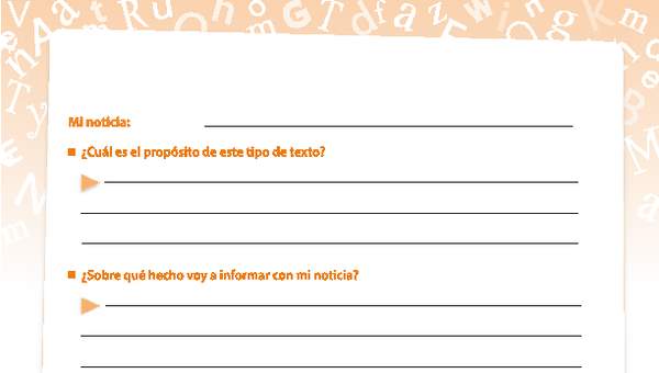 Escritura noticia