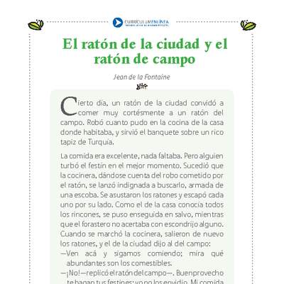 El ratón de la ciudad y el ratón de campo