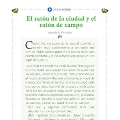 El ratón de la ciudad y el ratón de campo