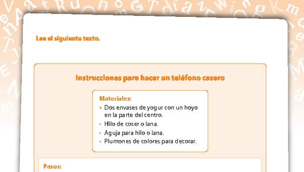 Teléfono casero