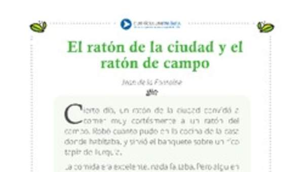 El ratón de ciudad y el ratón de campo