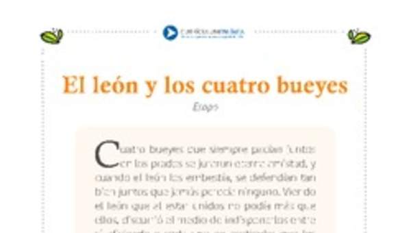 El León y los cuatro bueyes