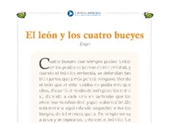 El León y los cuatro bueyes