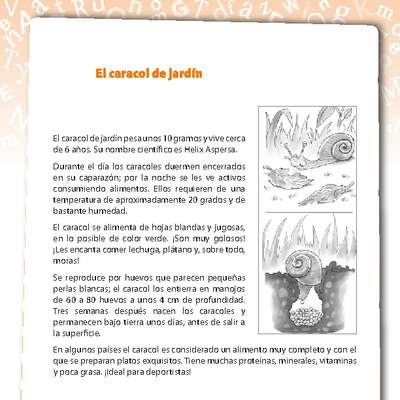 El caracol de jardín