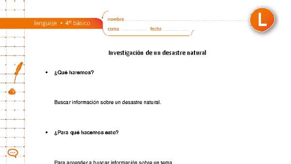 Investigación de un desastre natural