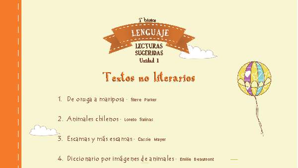 Lecturas sugeridas para la unidad 1: textos no literarios