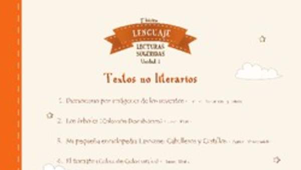 Lecturas sugeridas para la unidad 1: textos no literarios