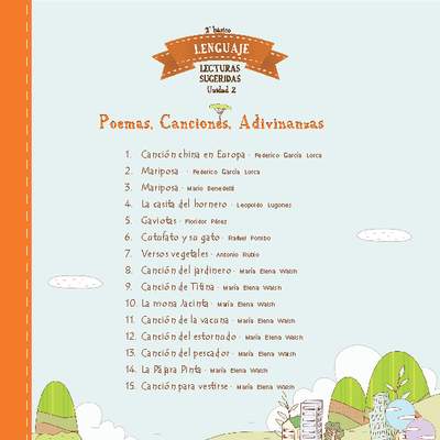 Lecturas sugeridas para la unidad 2: poemas, canciones y adivinanzas