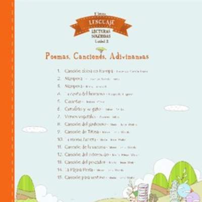 Lecturas sugeridas para la unidad 2: poemas, canciones y adivinanzas