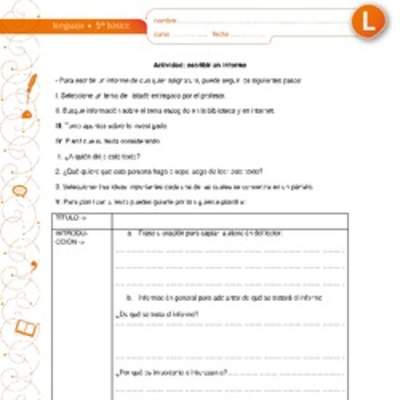 Escribir un informe