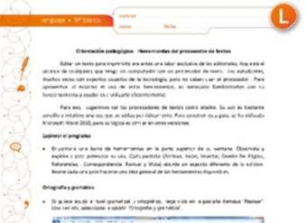 Herramientas del procesador de textos