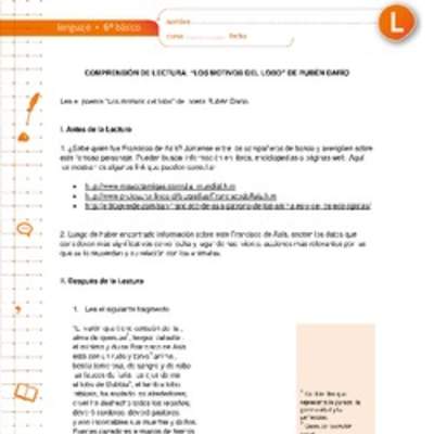 Comprensión de lectura: "Los motivos del lobo" de Rubén Darío