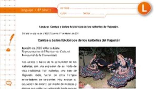 Cantos y bailes folclóricos de los Kalbelias de Rajastán