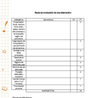 Pauta para la evaluación de una disertación