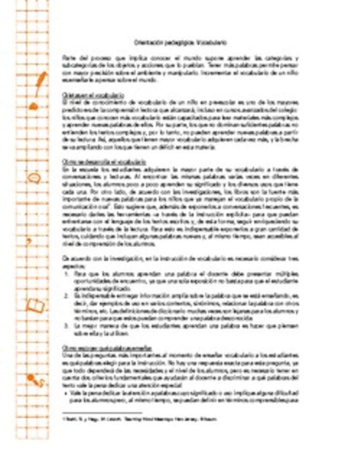 Vocabulario