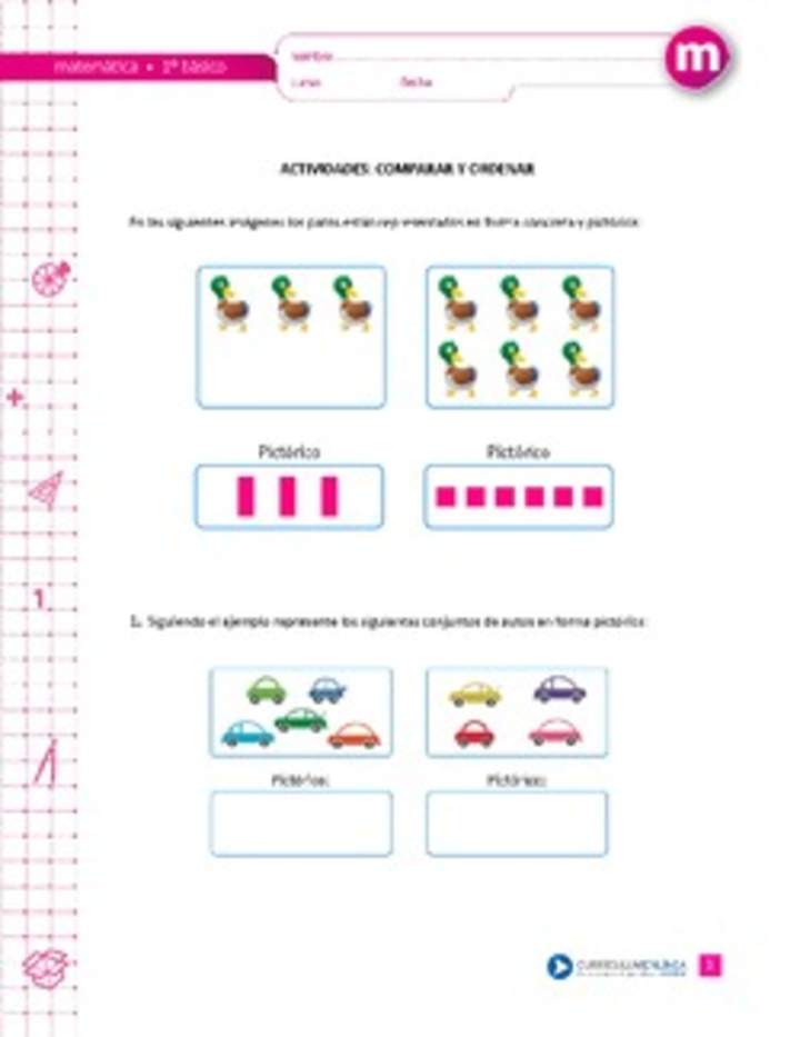 Comparar y ordenar números del 0 al 10