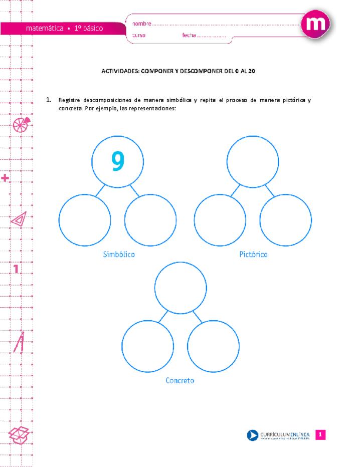 Componer y descomponer números hasta 10
