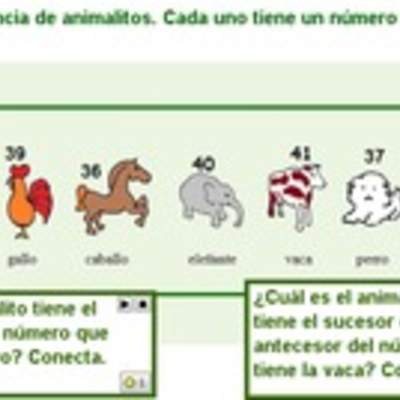 Identificar el antecesor o sucesor de un número (I)