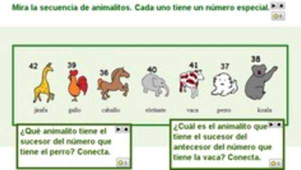 Identificar el antecesor o sucesor de un número (I)