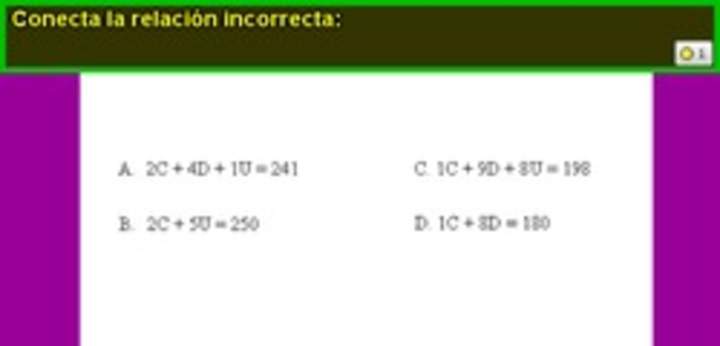 Identificar un número dada la cantidad de unidades, decenas y centenas que posee