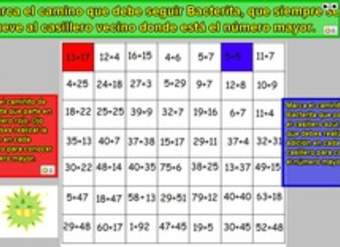 Calcular adiciones con reserva y comparar