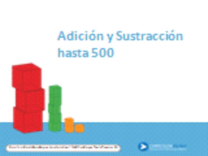 Adición y sustracción hasta 500