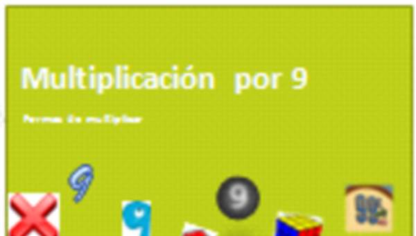 Multiplicación por 9.Formas por multiplicar.