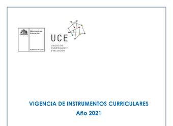 Vigencia de instrumentos curriculares año 2021