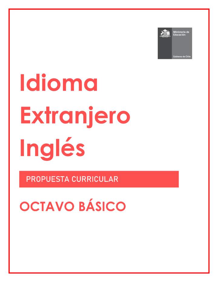 Programa de Inglés (Propuesta) 8° básico