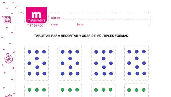 Tarjetas con puntos para recortar y usar de múltiples formas