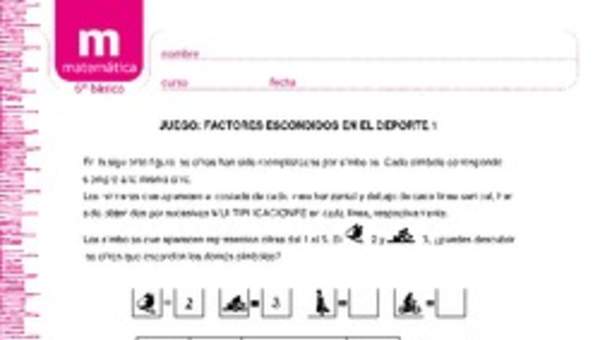 Juego: factores escondidos en el deporte 1