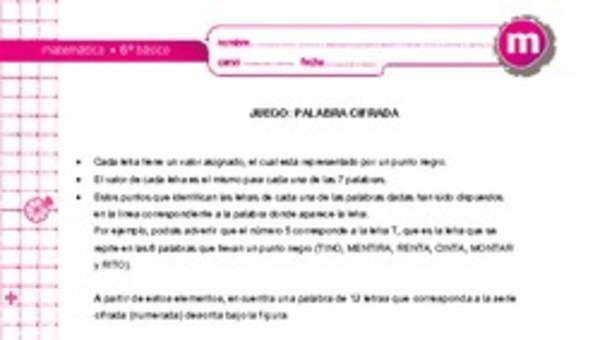 Juego: palabra cifrada