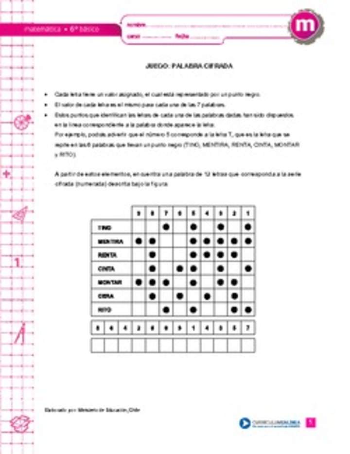 Juego: palabra cifrada